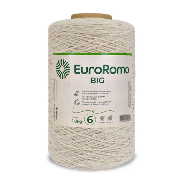 Barbante EuroRoma Big Cru nº 6 – 1,8 kg (1.830 m)