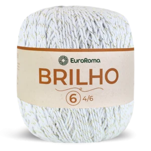 Fio EuroRoma Brilho Dourado na cor Dourado-Branco