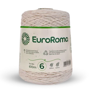 Fio EuroRoma Cru nº6 na cor Cru