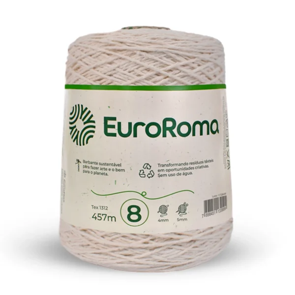 Barbante EuroRoma Cru nº 8 – 600 g (457 m)