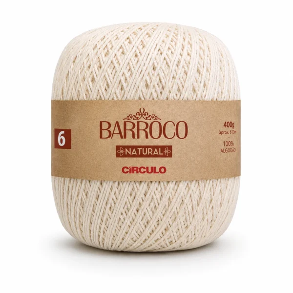 Fio Barroco Natural Círculo nº 6 – 400 g