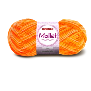 Fio Circulo Mollet 100g na cor Abóbora