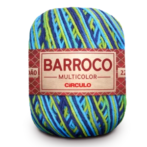 Fio Circulo Barroco Multicolor n° 6 - 400g na cor 9894#-Pavão