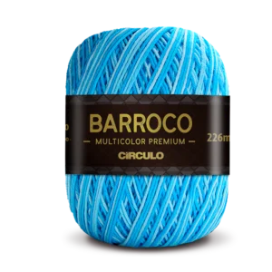 Fio Circulo Barroco Multicolor Premium n° 6 - 200g na cor 9113#-Cascata