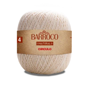 Fio Circulo Barroco Natural n° 4 700g na cor Natural