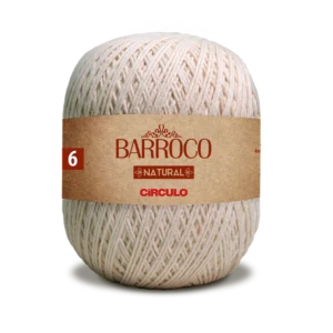 Fio Circulo Barroco Natural n° 6 400g na cor Natural
