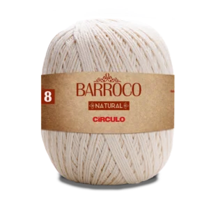 Fio Circulo Barroco Natural n° 8 700g na cor Natural