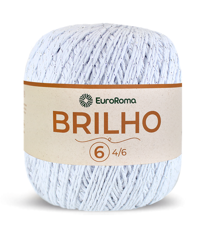 Barbante EuroRoma Brilho Prata 400g (406m)