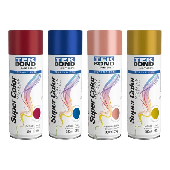 Tinta Spray Super Color Metálico Tekbond
